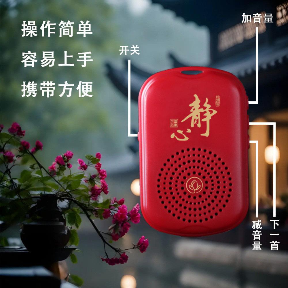  深圳市善觉文化厂家S182吊坠挂脖迷你袖珍小型播放音响音乐机(图1)